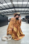 Mutedance 24 Spring/Summer Silk Wide Shoulder Top Series MD-MD24SS48-JIN PM117 Gold